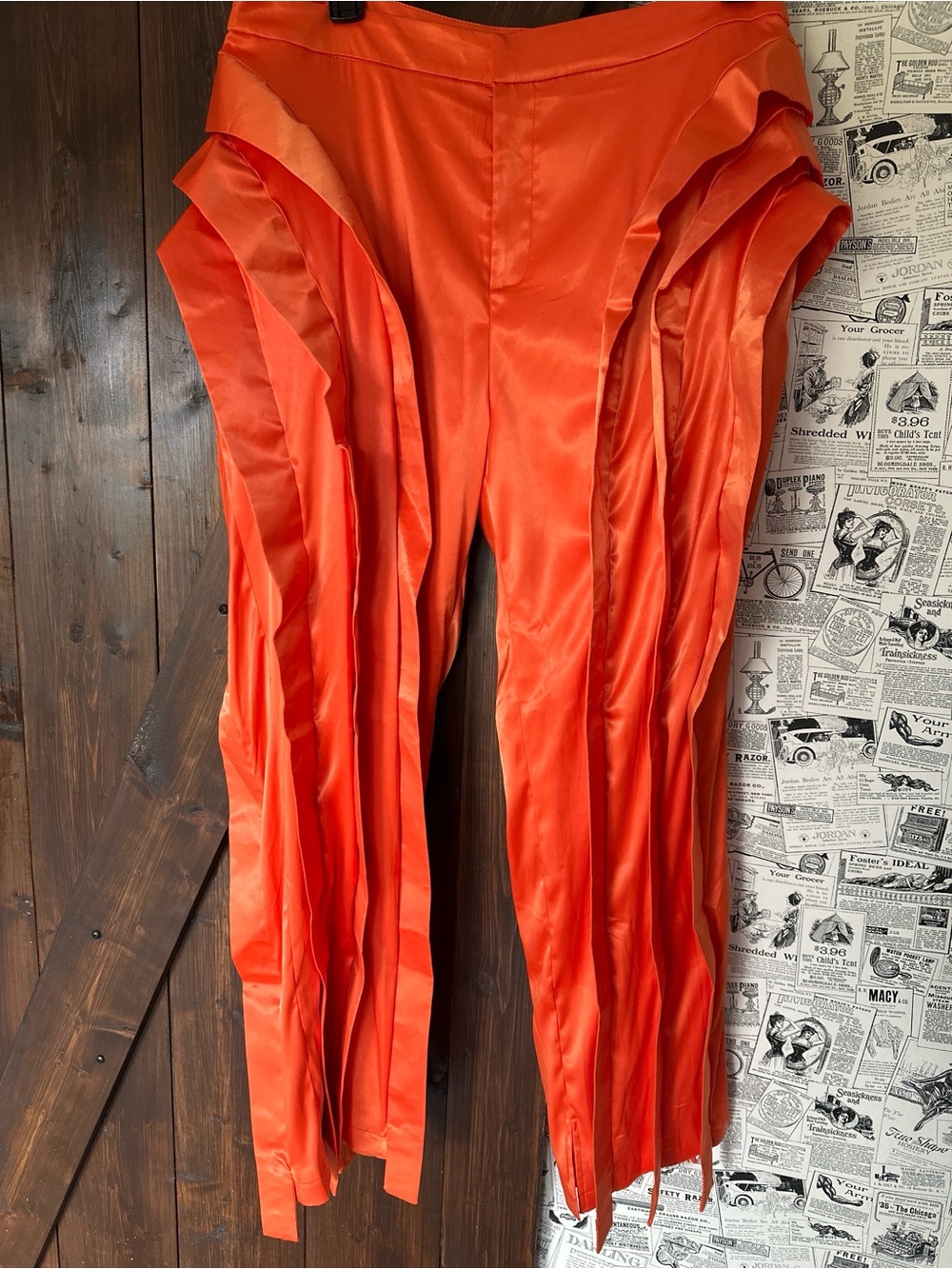 Akira Womens Orange Classic Pull-On Straight Leg Ankle Pants Size X-Large